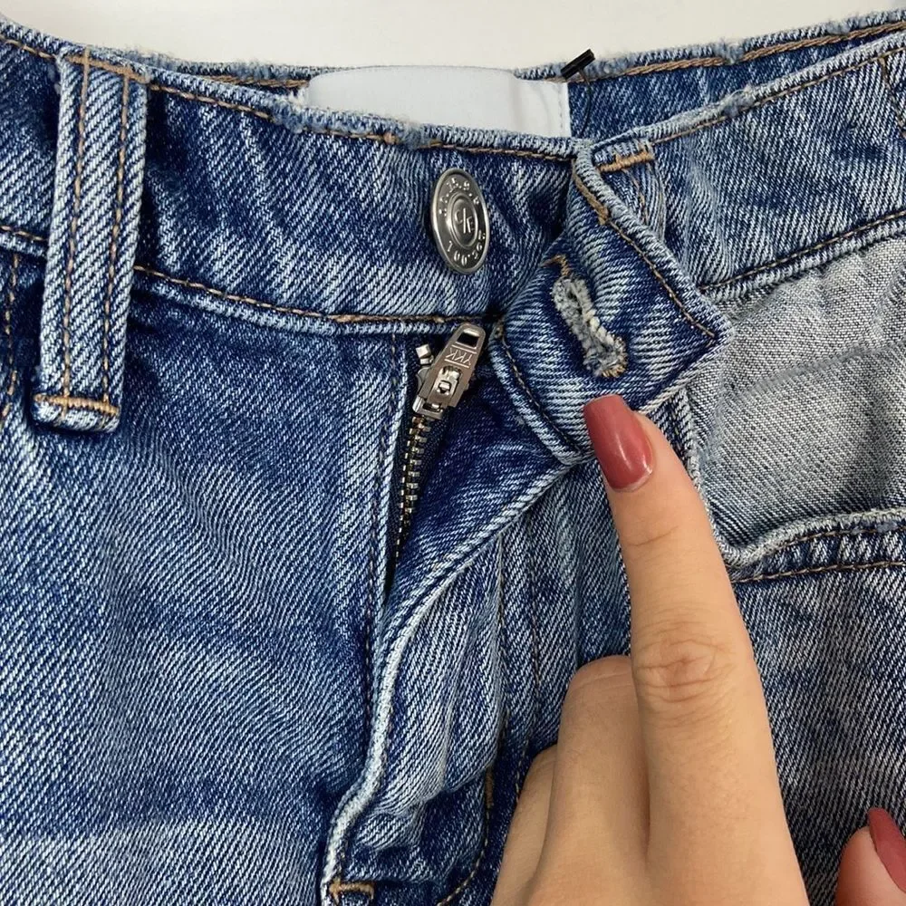 Current/Elliott Reversed Mashed Mini Denim Skirt Size 25